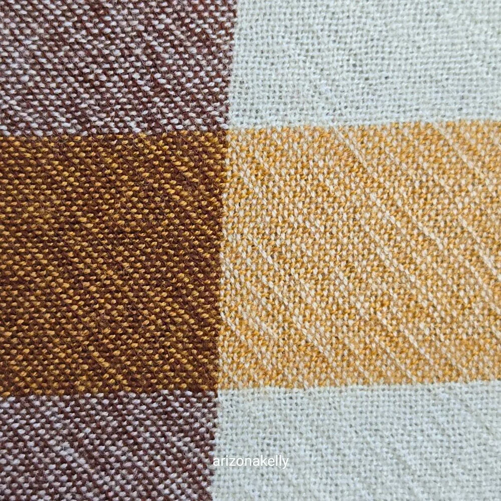 NWOT Burberry Merino Wool Square Scarf with Fringe Tan Brown & Cream - Picture 6 of 14